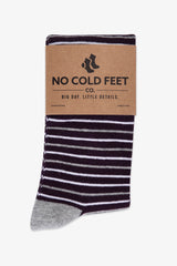 Striped Groomsmen Socks By No Cold Feet Socks