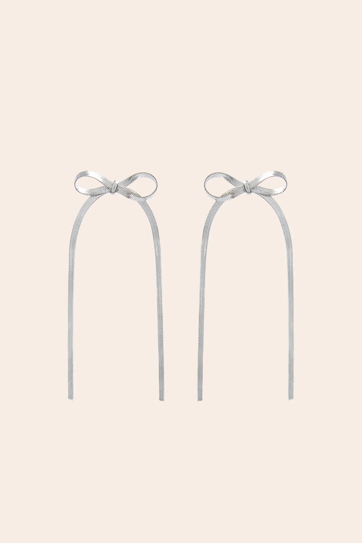 Herringbone Bow Earrings